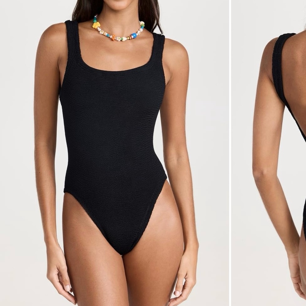 Black Hunza G one piece swimsuit